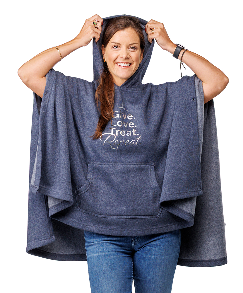 Primary image Give. Love. Treat. Repeat. Fleece Poncho